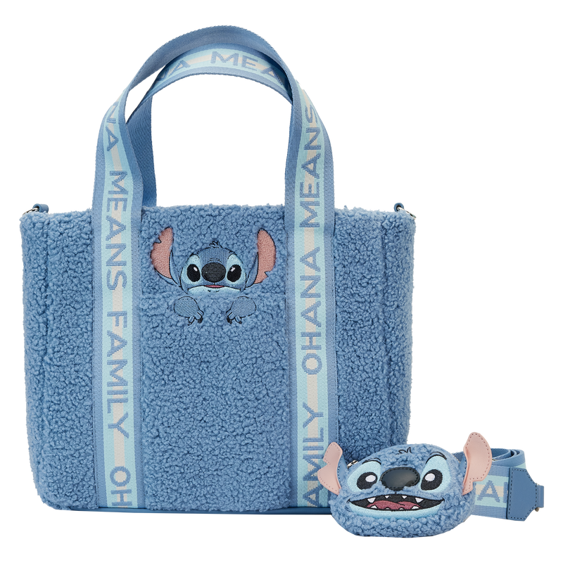 Disney - Loungefly - Sac à main & Porte monnaie Stitch Plush With Coin